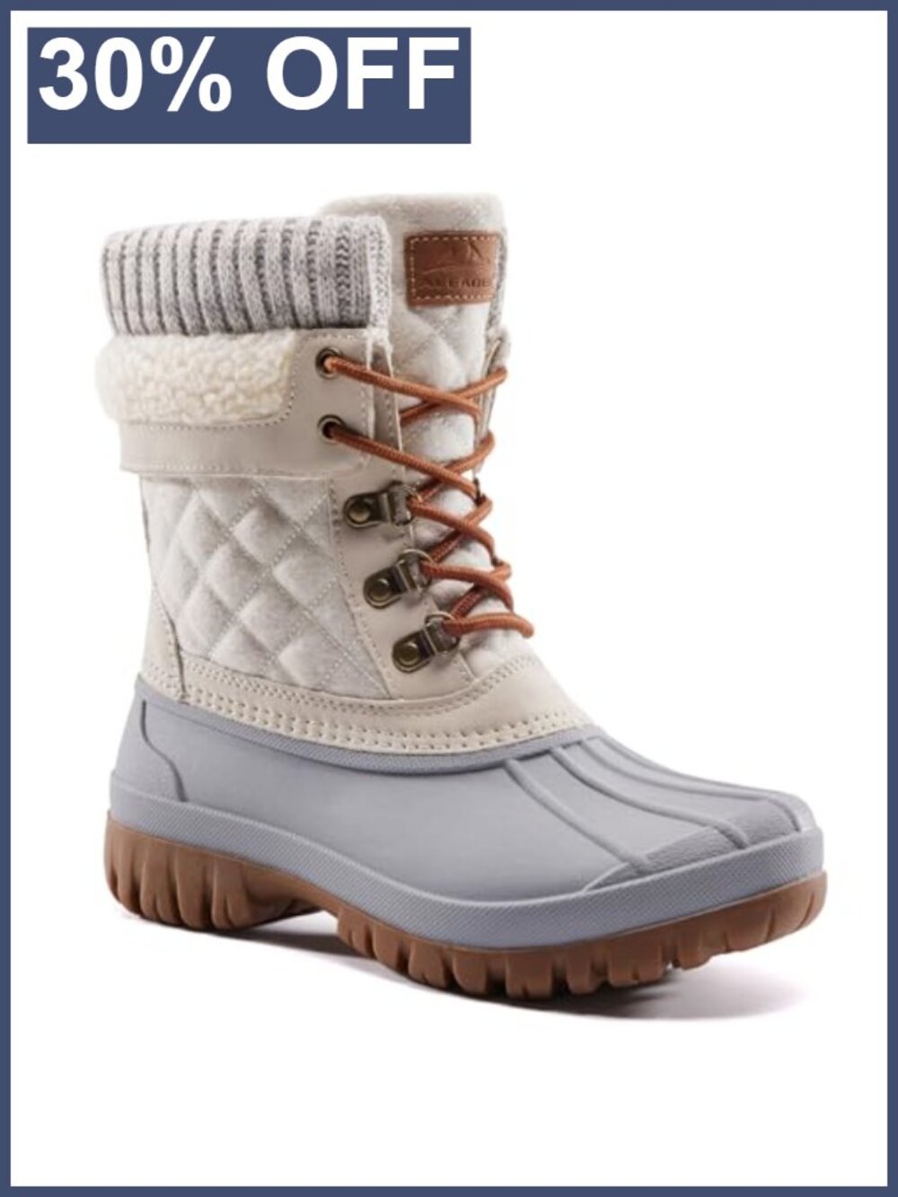 Waterproof Winter Snow Boots Duck Boots Foldable Mid-Top Warm Insulated